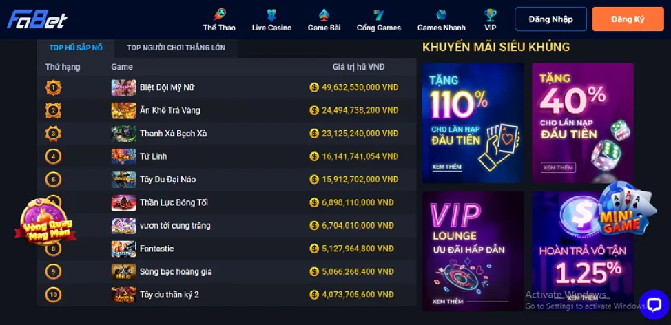 Tổng quan trò chơi bắn cá vin7777 casino